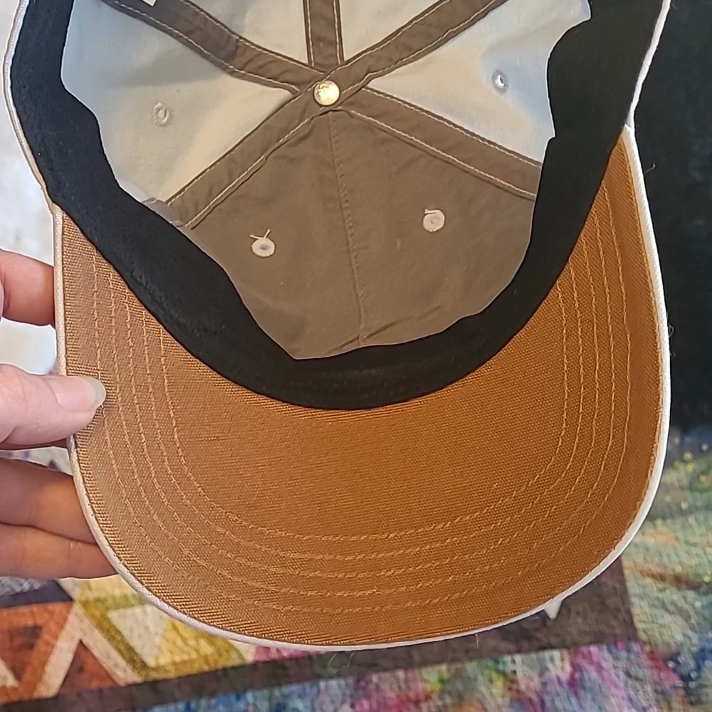 Carhartt Canvas Gray Casual Velcro Baseball Cap Hat - Picture 4 of 7